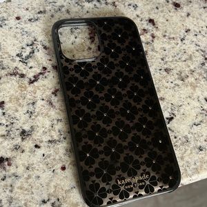 Kate Spade iPhone 12 Pro Max case! Black, floral patterned!